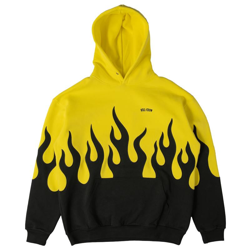 Premium Oversized Heater Hoodie for Men with Embroidered Patchwork Design