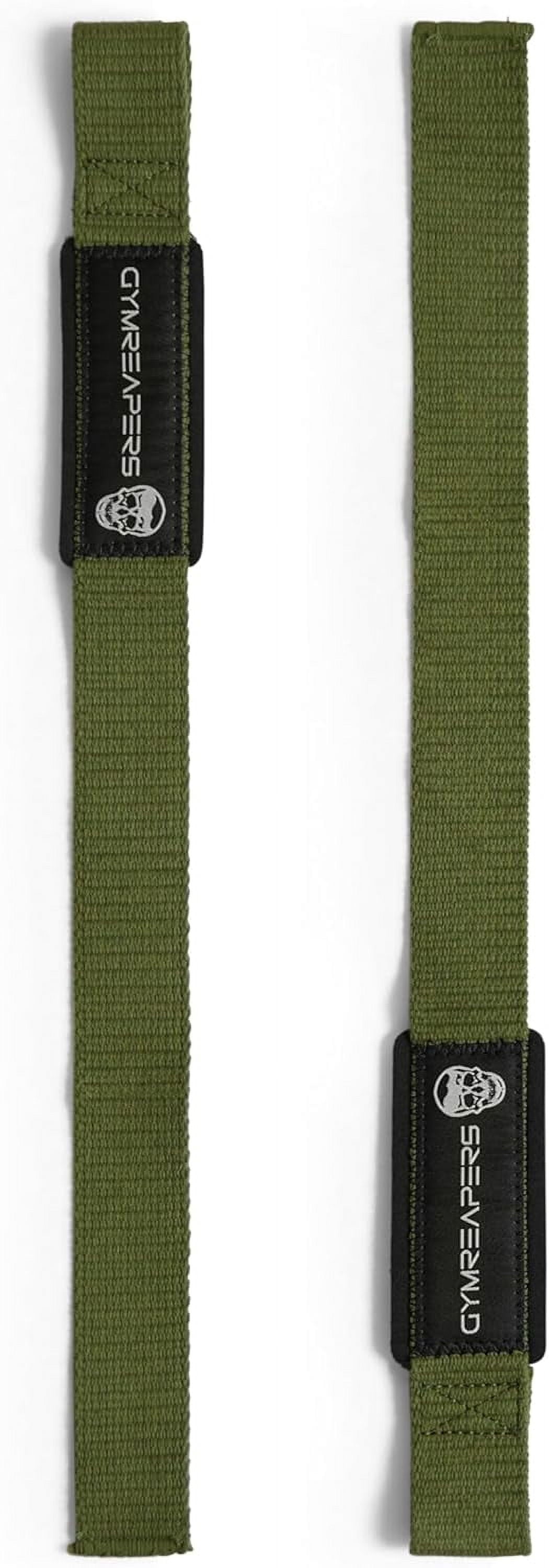 Lifting Wrist Straps for Weightlifting, Bodybuilding, Powerlifting, Strength Training, & Deadlifts - Padded Neoprene with 18 Inch Cotton (Green)