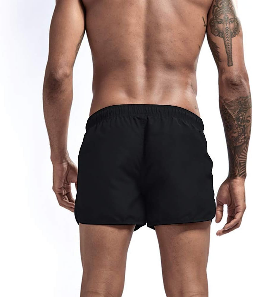 Men'S Gym Workout Shorts, 3" Bodybuilding Running Shorts, 3 Inch Athletic Gym Shorts with Zipper Pockets