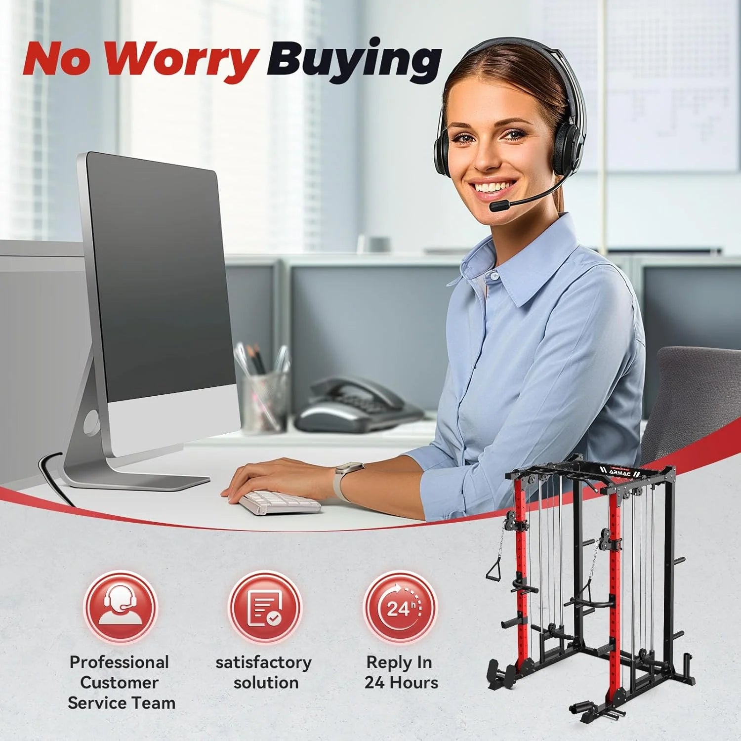 Multi-Functional Power Rack-2000Lbs Capacity All-In-One Squat Rack with Dual Pulley System, Power Cage for Home Gym Strength Training