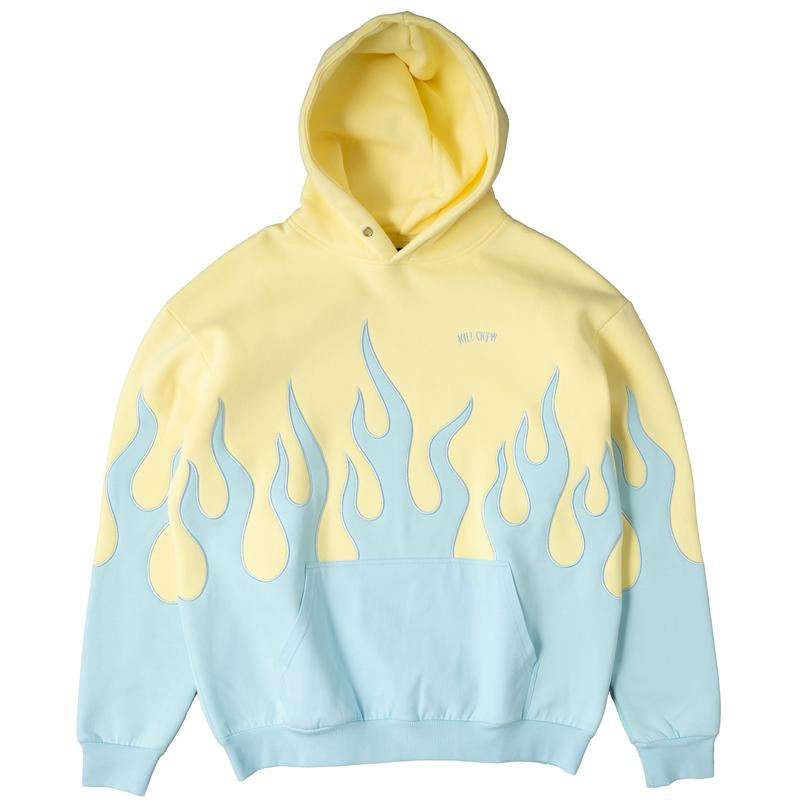 Premium Oversized Heater Hoodie for Men with Embroidered Patchwork Design