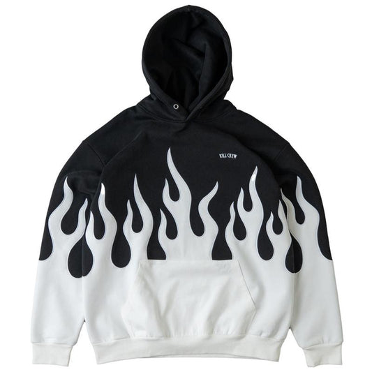Premium Oversized Heater Hoodie for Men with Embroidered Patchwork Design
