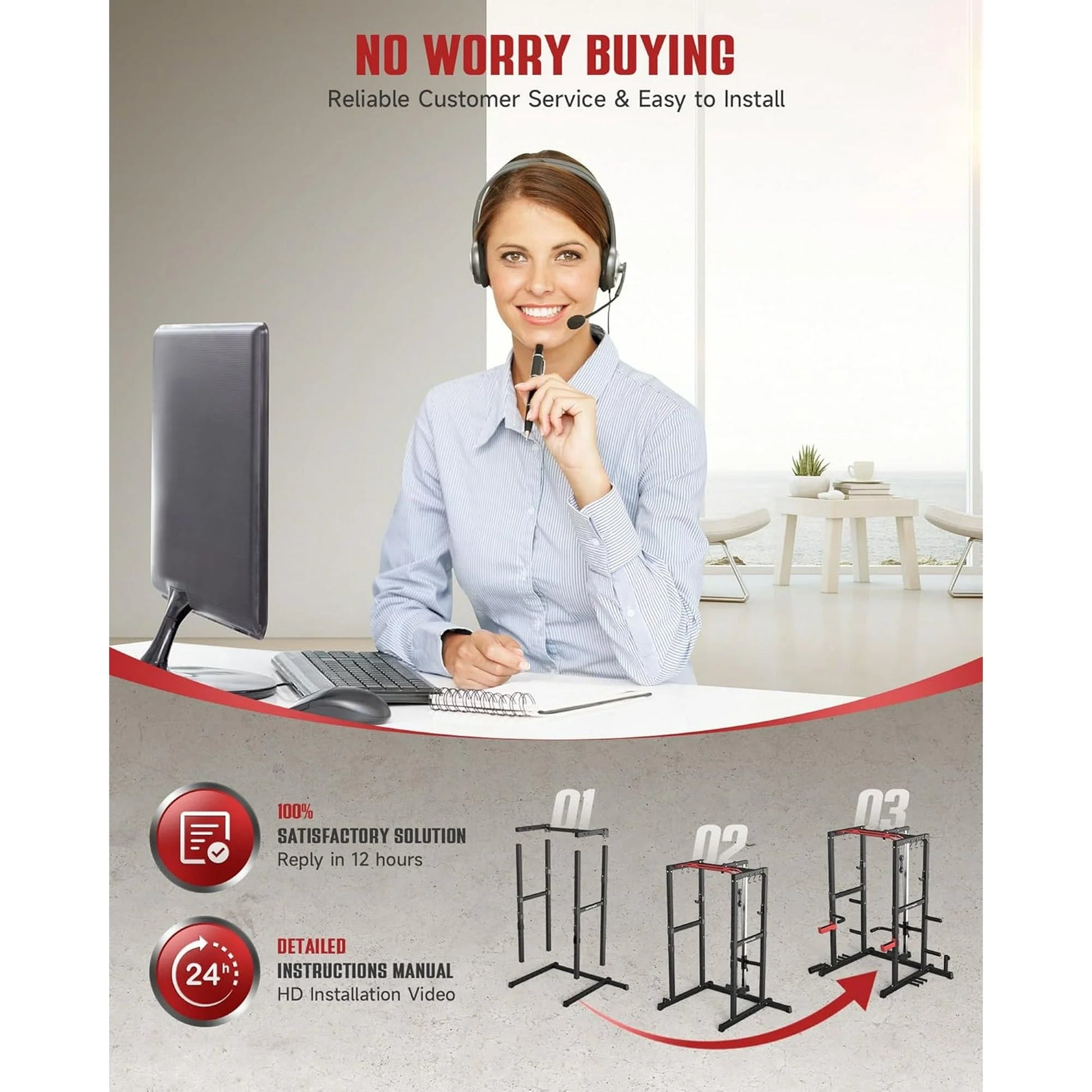 Power Cage,1200Lbs Multi-Function Power Rack with Lat Pulldown and Pulley System and More Training Attachment, Weight Cage for Home Gym