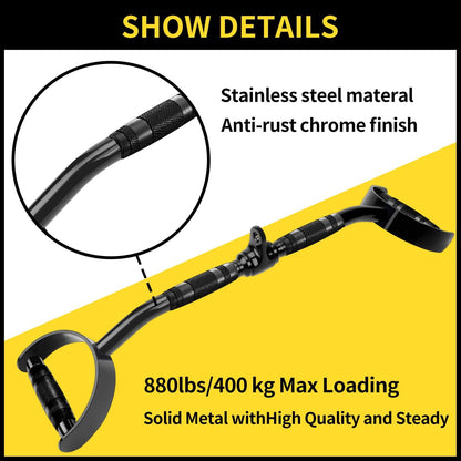 Solid Steel Cable Attachments for Gym Set with Wide Grip LAT Pull down Bar, LAT