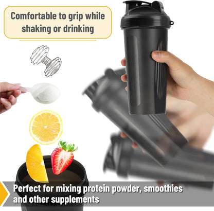 - Shaker Bottles for Protein Mixes, 20 Oz