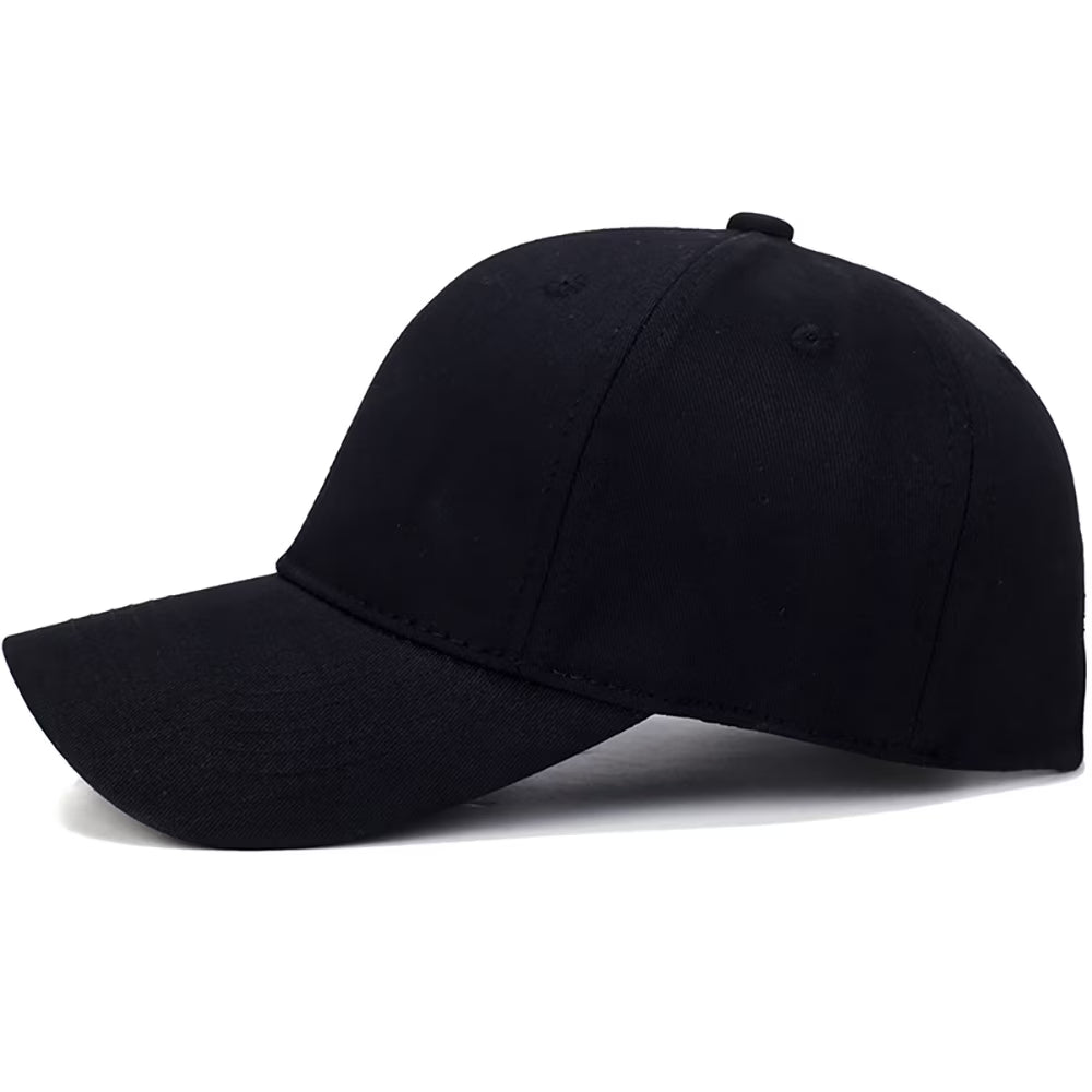Baseball Hat Baseball Cap Cotton Light Board Solid Color Men Cap Adjustable Mens Sun Hats for Hiking Outdoor Camping Beach（Black）