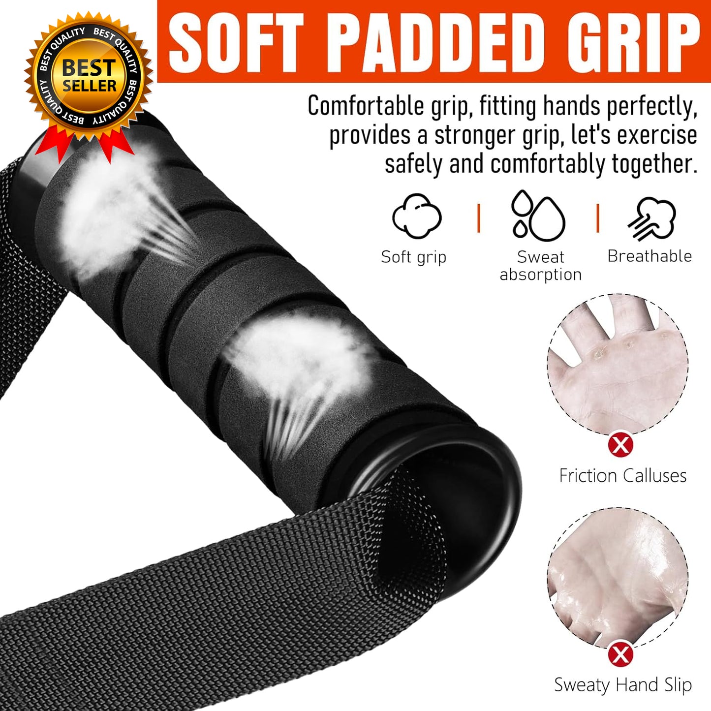 Heavy Duty Exercise Handles Gym Handles for Cable Machine Attachment Grip Gym