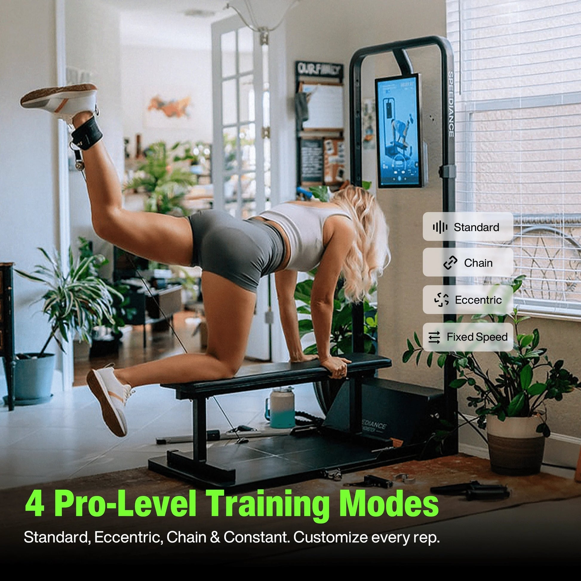 Gym Monster – All-In-One Home Gym Workout Machine with 220LBS Digital Weight, Full Body Strength Training Equipment, No Installation Required