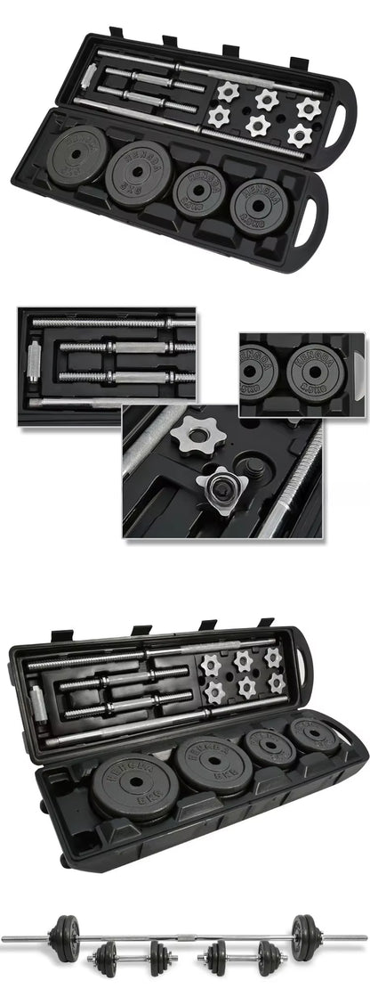 Factory Cast Iron Sales Gym Free Strength Weight Training Connector Option Dumbells Adjustable 50Kg Barbell Dumbbells