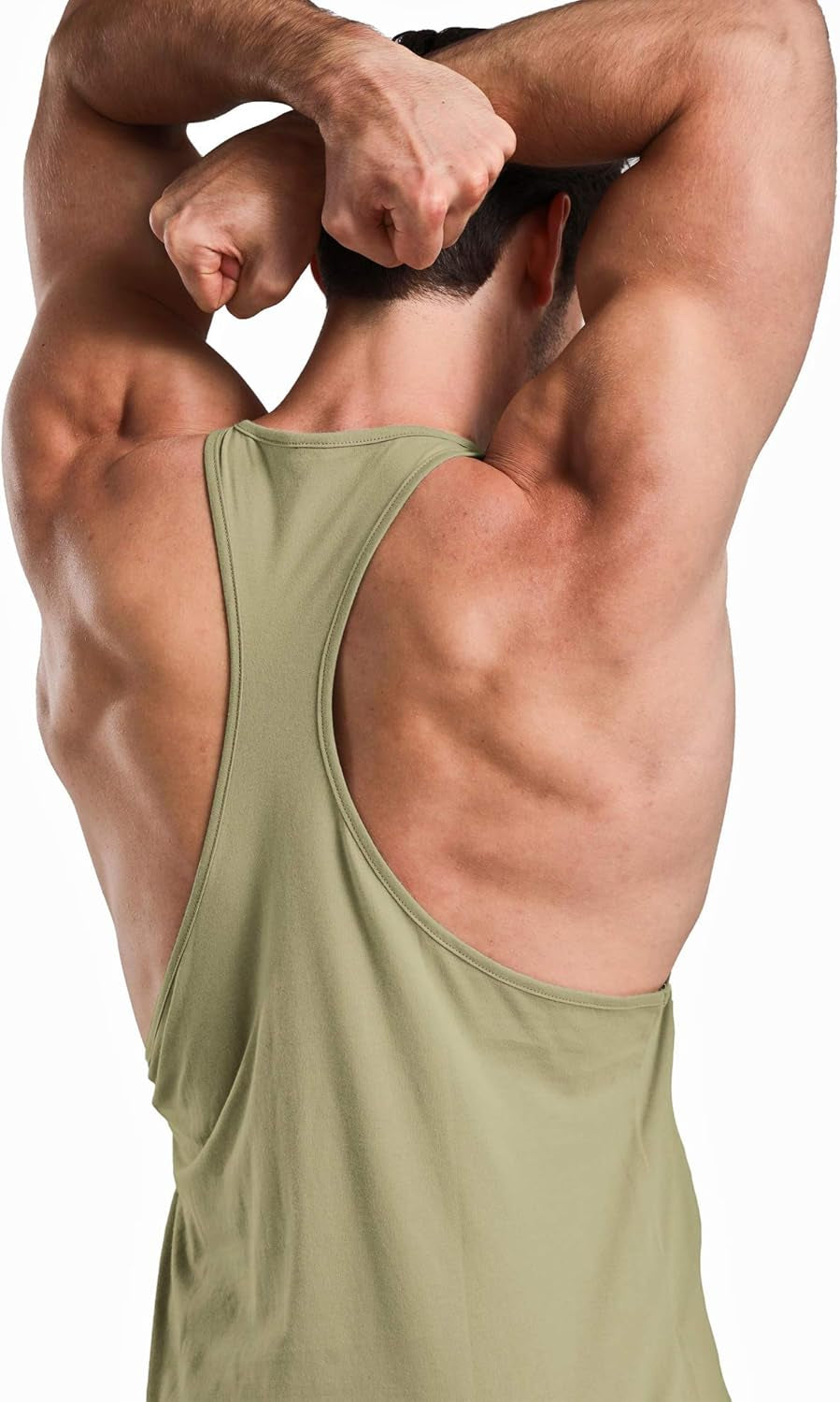 Men'S 3 Pack Athletic Stringer Gym Muscle Workout Racerback Fitness Tank Tops Black & Green & Red XL