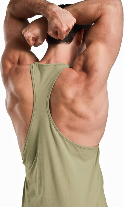 Men'S 3 Pack Athletic Stringer Gym Muscle Workout Racerback Fitness Tank Tops Black & Green & Red XL