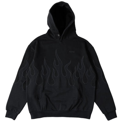 Premium Oversized Heater Hoodie for Men with Embroidered Patchwork Design