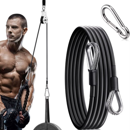 Thick 5Mm Heavy Duty Gym Cable Extender 39/59 Inch Extension Rope Attachment Compatible with Home Gym Accessories