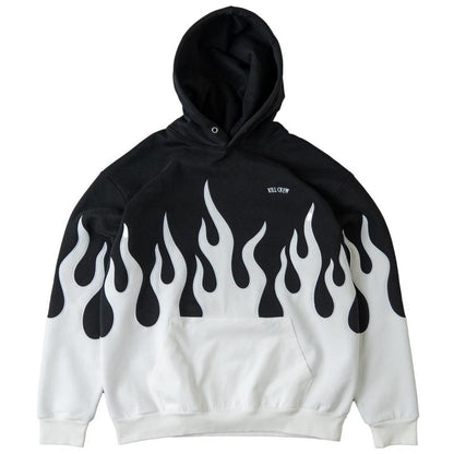 Premium Oversized Heater Hoodie for Men with Embroidered Patchwork Design
