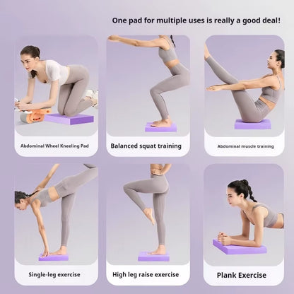 Yoga Mat Thicken Home Workout Balanced Gymnastics Mat Pilates Accessories Non-Slip Abdominal Wheel Assisted Kneeling Pad Gym