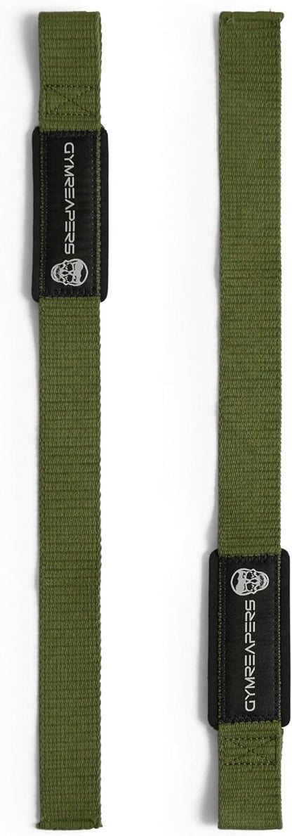 Lifting Wrist Straps for Weightlifting, Bodybuilding, Powerlifting, Strength Training, & Deadlifts - Padded Neoprene with 18 Inch Cotton (Green)