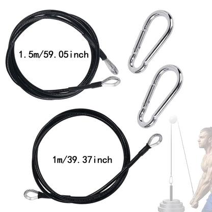 Thick 5Mm Heavy Duty Gym Cable Extender 39/59 Inch Extension Rope Attachment Compatible with Home Gym Accessories