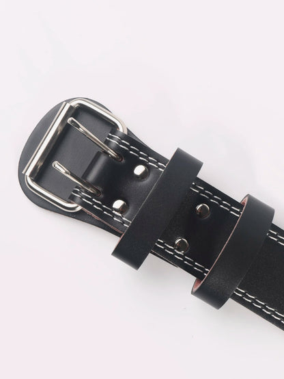 Pu 7Mm Leather Weight Lifting Belt Premium Weightlifting Belt for Lifting, Powerlifting, Cross Training, Gym, Workout & Weight Training - Weightlifting Belts for Men and Women Shapewear Waist Trainer Corset Gym Accessories